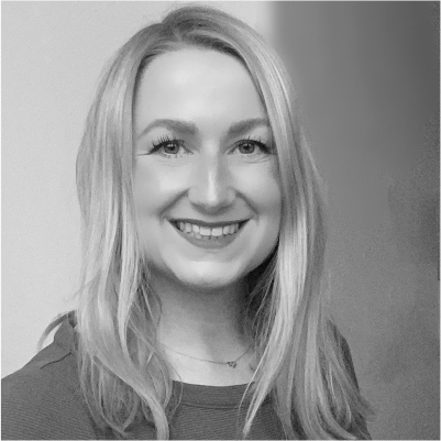 Headshot of Julia Wernicke, greyscale