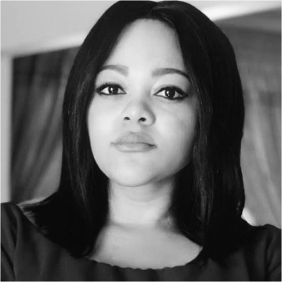 Headshot of Zanele, Mazibuko, greyscale